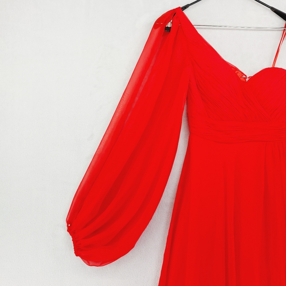 New Mac Duggal 67810 One Shoulder Maxi Formal Dress P2470 - Picture 5 of 10